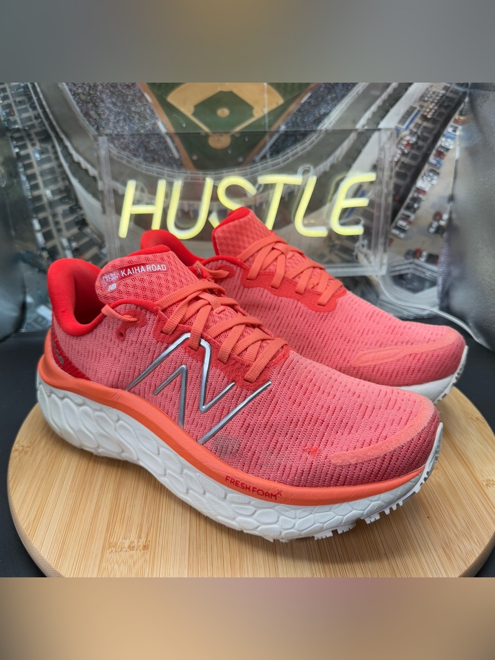 New Balance Fresh Foam X Kaiha Road V1 Gulf Red Slip Resistant Shoes Sz 8.5